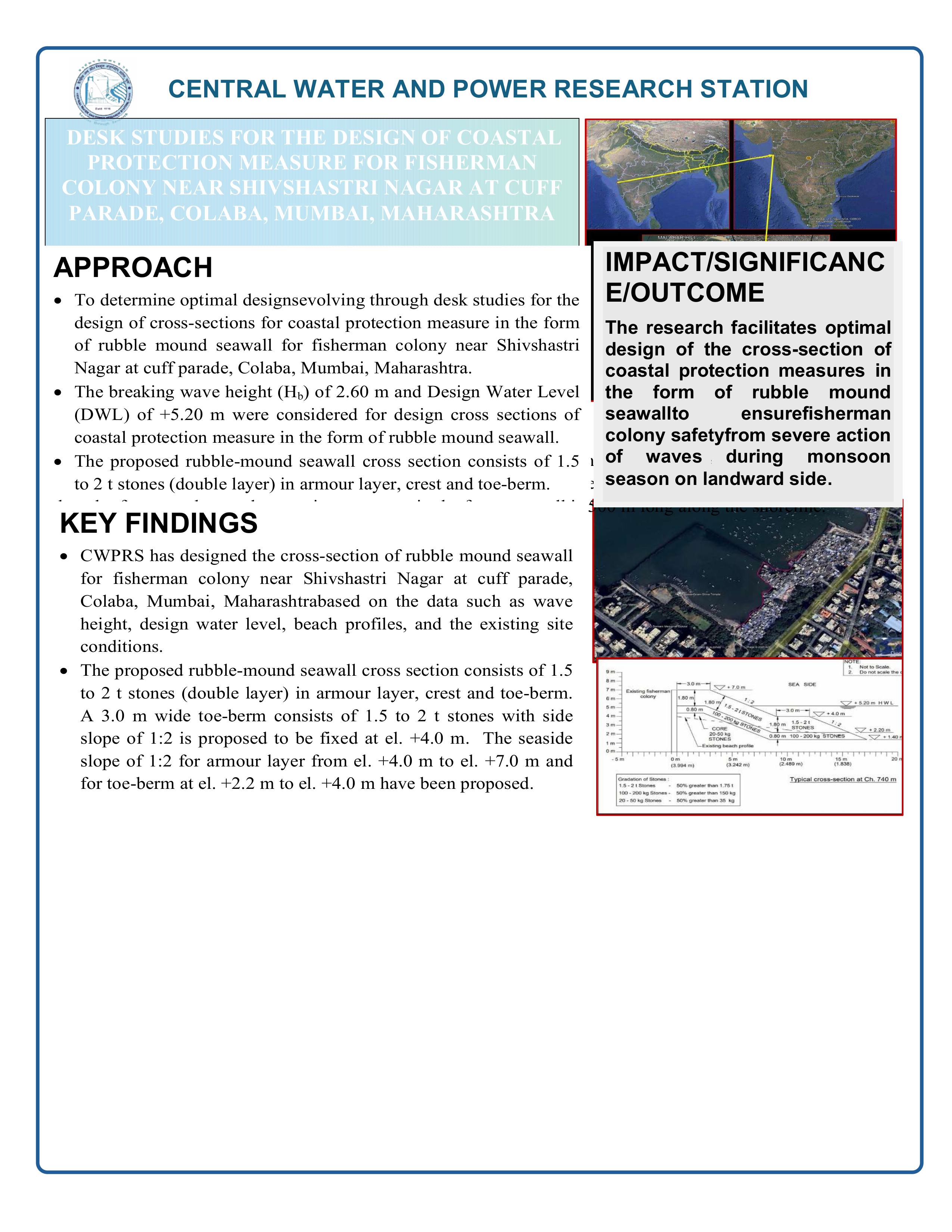                        COASTAL PROTECTION DESIGN FOR SHIVSHASTRI NAGAR
                      