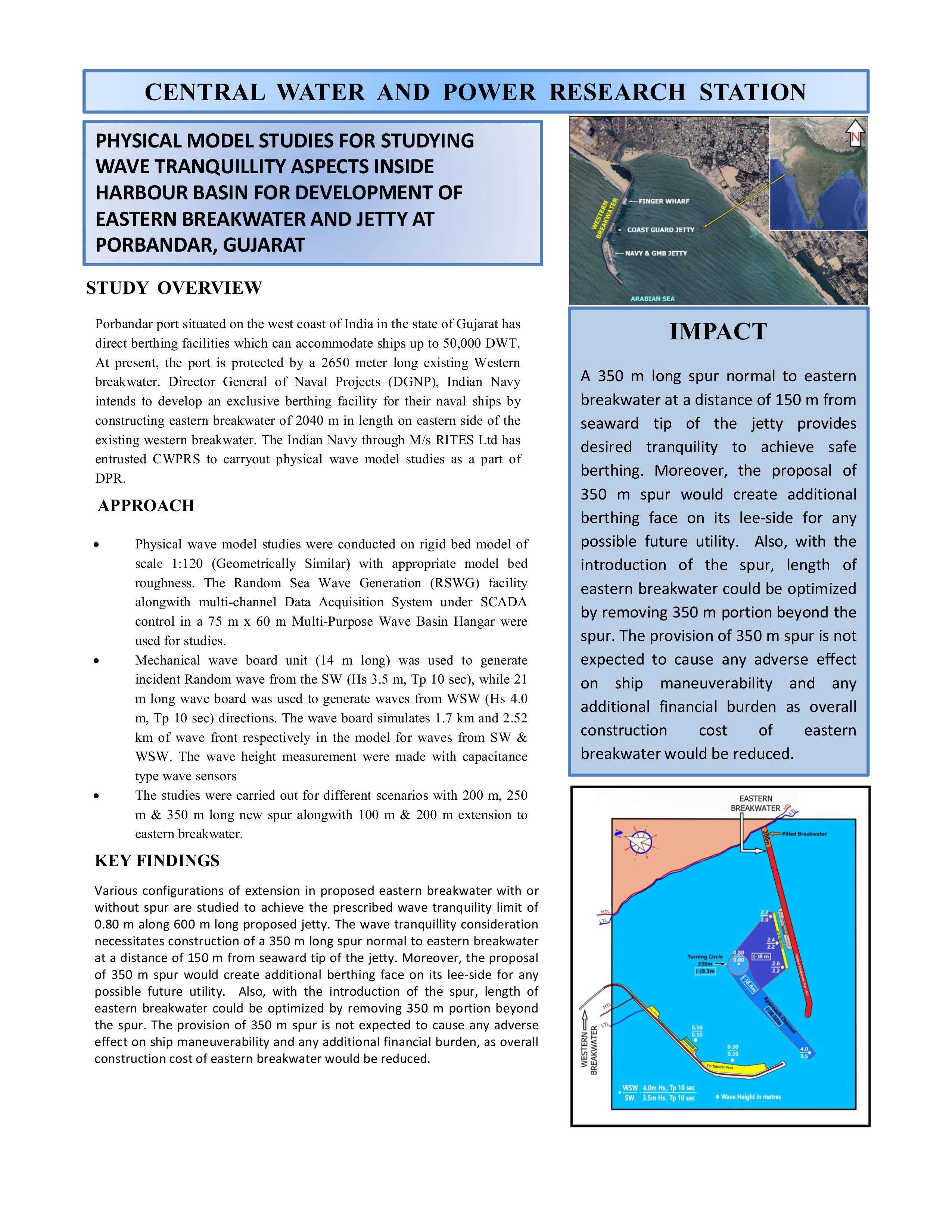                         WAVE TRANQUILITY STUDY AT PORBANDAR
                      