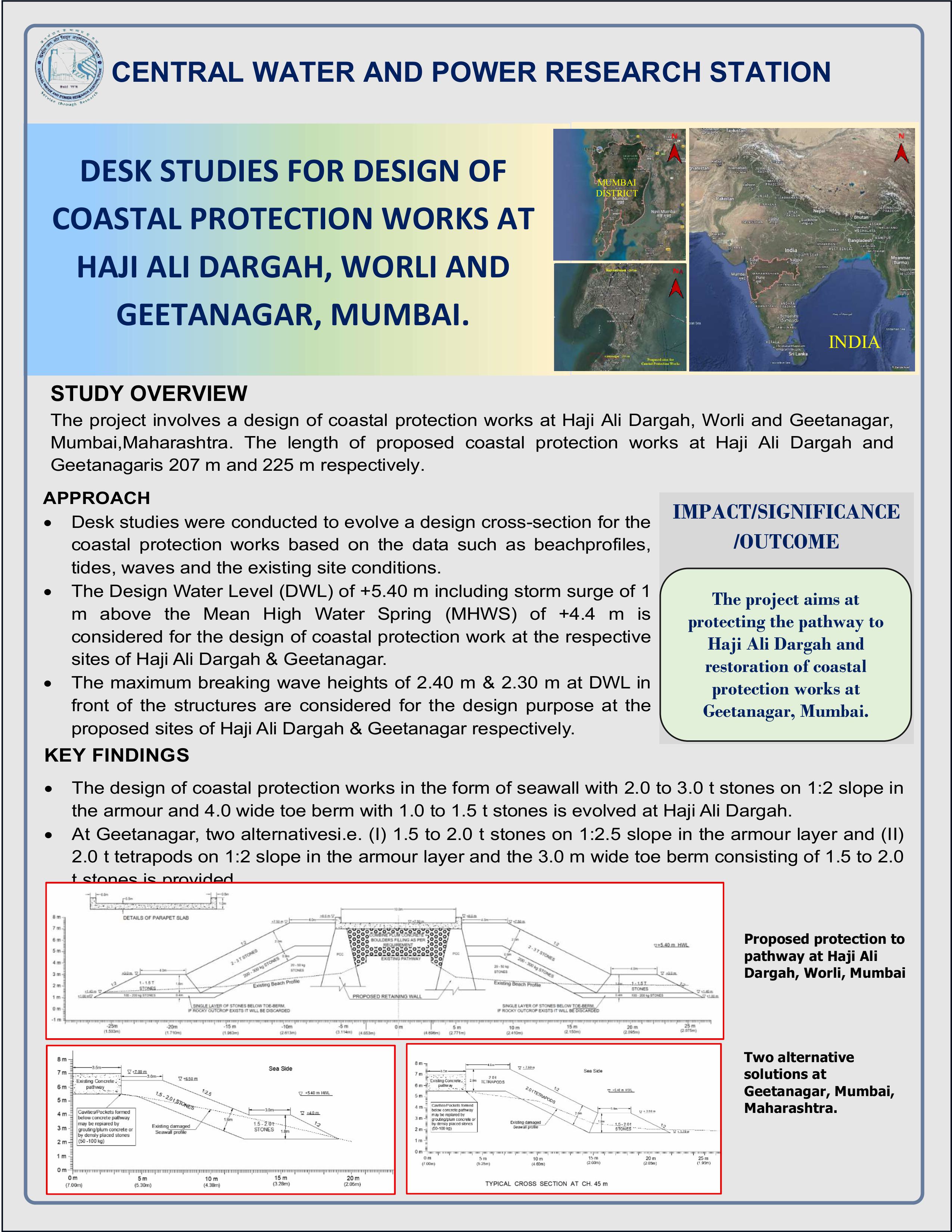                         COASTAL PROTECTION DESIGN FOR HAJI ALI
                      